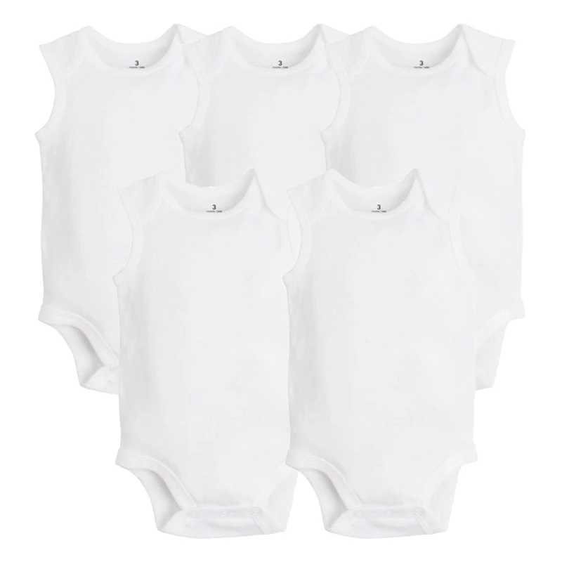 5/10 pieces/large quantity of newborn baby clothing 2023 summer baby boys and girls clothing 100% pure cotton white baby tight fitting clothes and jum