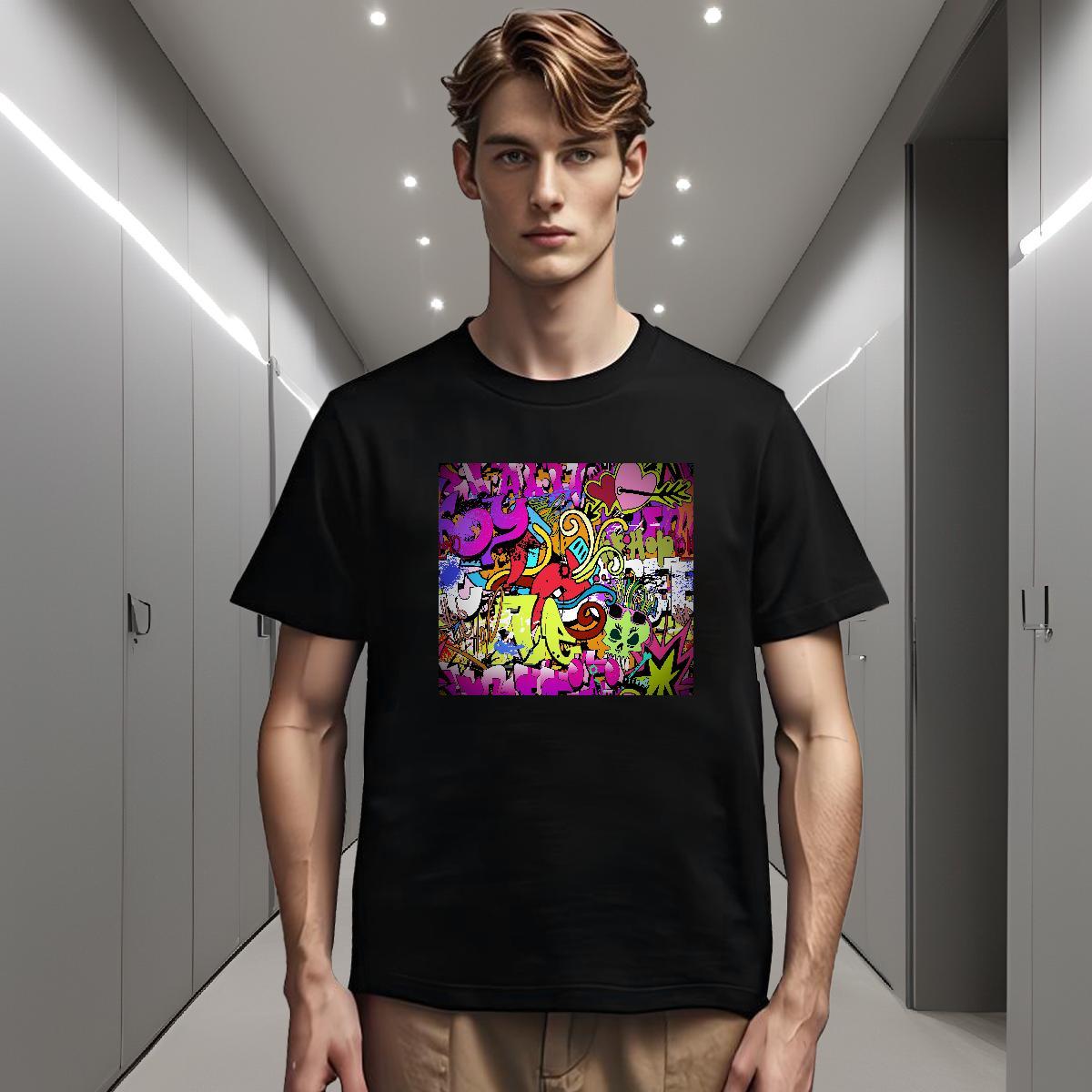 T Shirts Men 100% Cotton 230g icon Home Outdoor Crew Neck DIY Anime Men Tops Tees Designer Fashion Brand Clothes