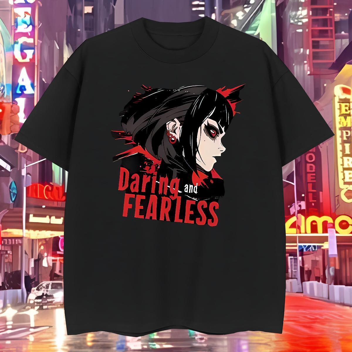 Mens T Shirts 230g 100% Cotton scare Daily Outfit Round Neck Short Sleeve Cartoon Printing L-4XL Couples T Shirts Casual New Cool Design Polos