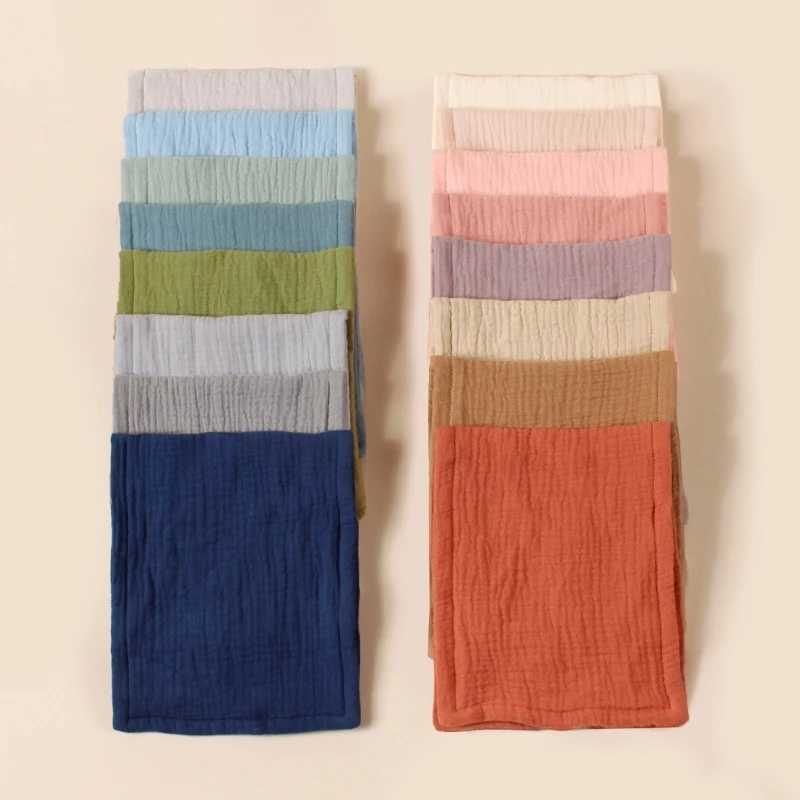 Bibs Burp Cloths New Print Pure Cotton Muslin Baby Burp Cloths 6 Layers Gauze Baby Feeding Bibs Newborn Shoulder Rag Drooling Bibs WashclothL4812