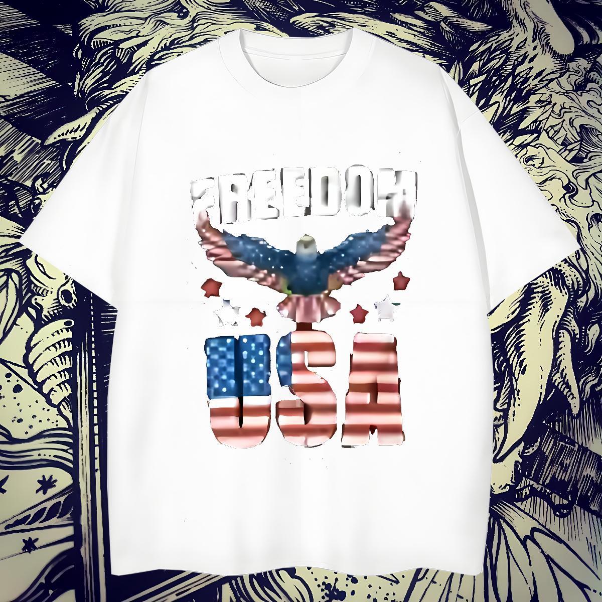 Fashion Casual Mens Tshirts eagle Street Casual 230g 100% Cotton Clothings Short Sleeve O-Neck TOP Quality T-Shirts Custom Printed