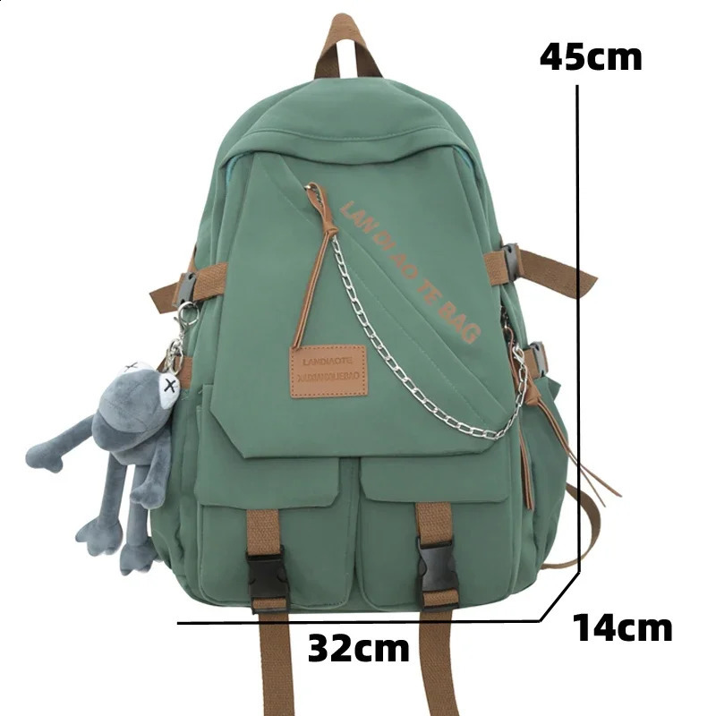Large fashion mens backpack waterproof nylon Rucksack suitable for teenagers Kawaii womens cool lover travel shoulder Mochila 240813