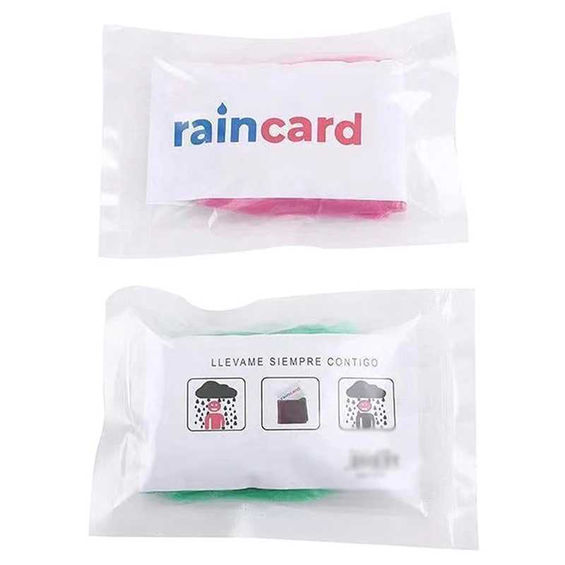 2/5pcs Portable Raincoat Women Men Outdoor Rainwear Waterproof Disposable Camping Hiking Hooded Ponchos Rain Cover Travel Y240810