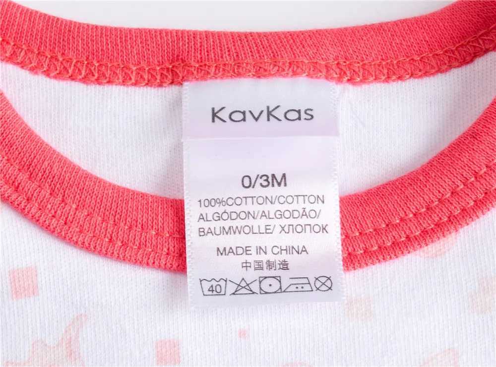 Kavkas Baby Girl Long Sleeve 3-Piece/Batch Cute Design 100% Cotton Autumn Girls Clothing 0-24m Clothing W240812