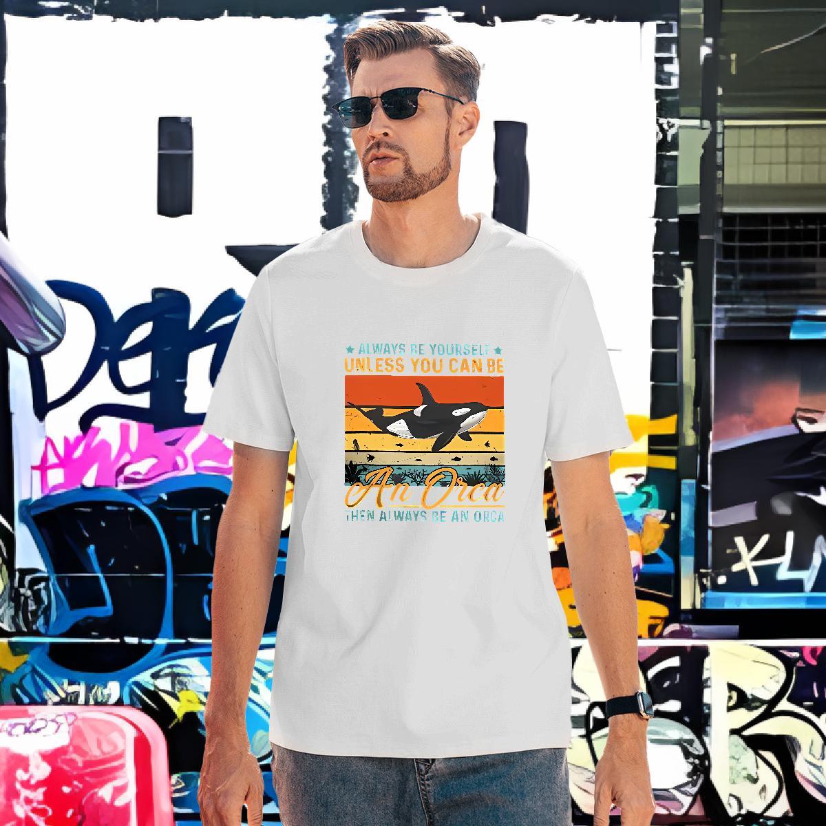 Designer T Shirt For Man dolphin Crew Neck High Street Hip Hop Custom Print Oversized 230g Cotton Tshirt for Man Woman Fashion Designer Tshirts