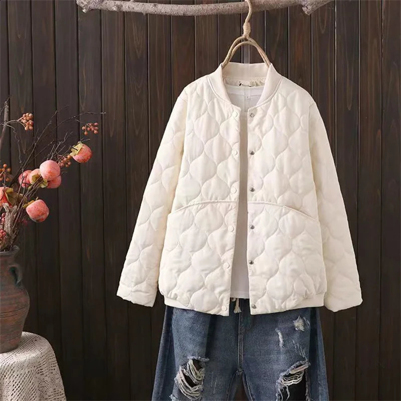 Winter Female Cotton-Padded Jacket Korean Large Size Down Coat Women Parkas Fashion Outwear Loose Frivolous Outcoat Top 240813