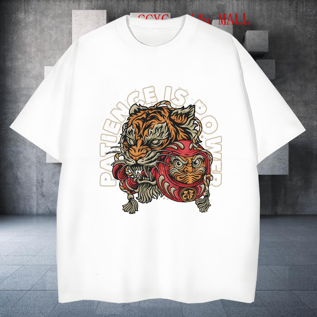 Classic Couples T Shirts Daily Outfit 230g Cotton Custom Print Plus Size Breathable fierce T Shirts Men DIY Customized Top Tees