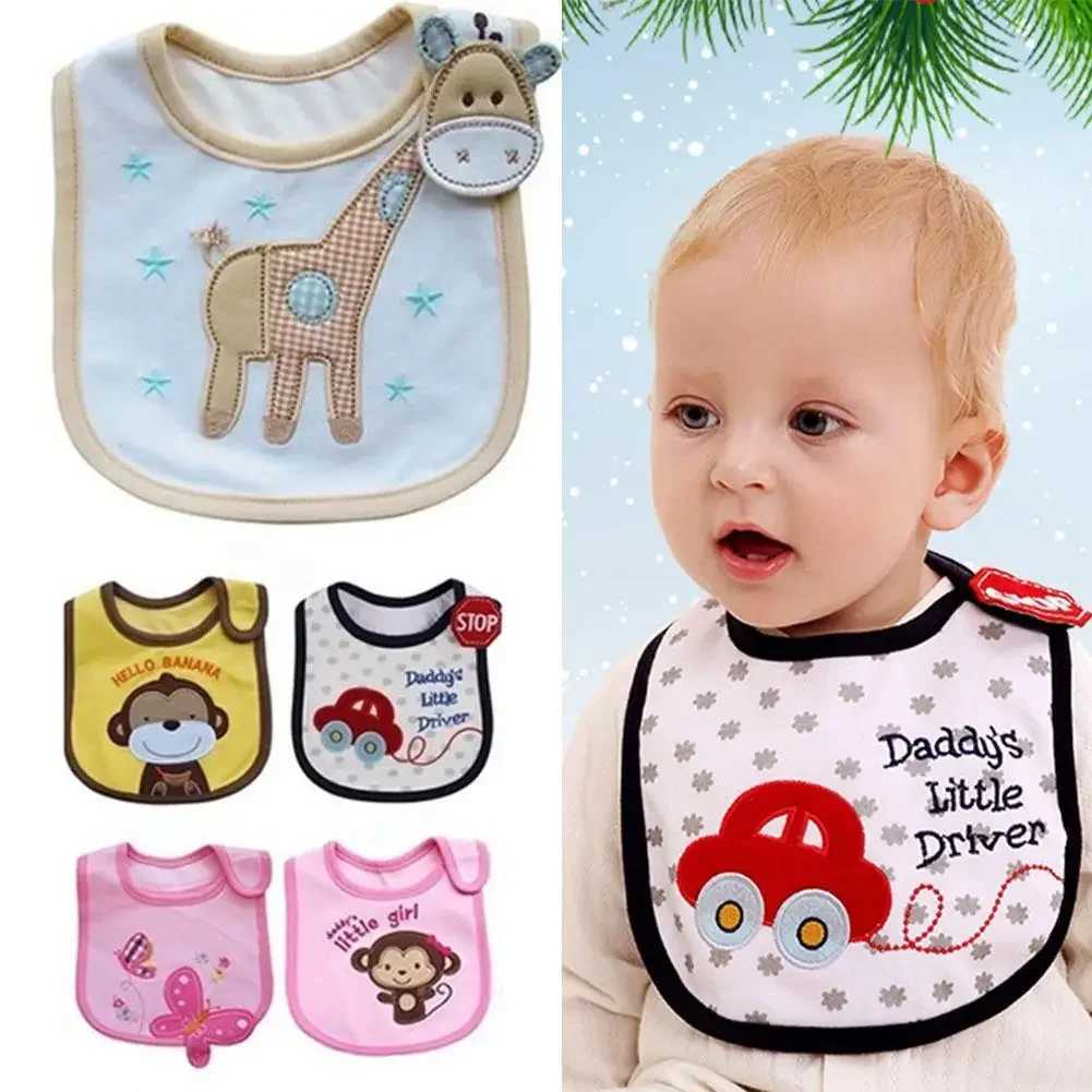 Bibs Burp Cloths Feeding Baby Bibs Cute Embroidered Sleeveless Bibs For Baby Girl Bib Saliva Boy Burp Cloths Things CartoonL4812