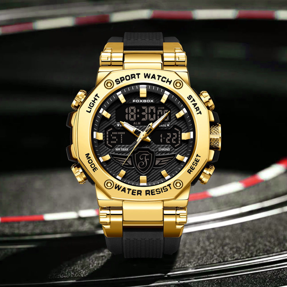 LIGE 2024 new sports waterproof electronic watch men's multifunctional dual display fashionable casual youth electronic watch Watch for teenagers