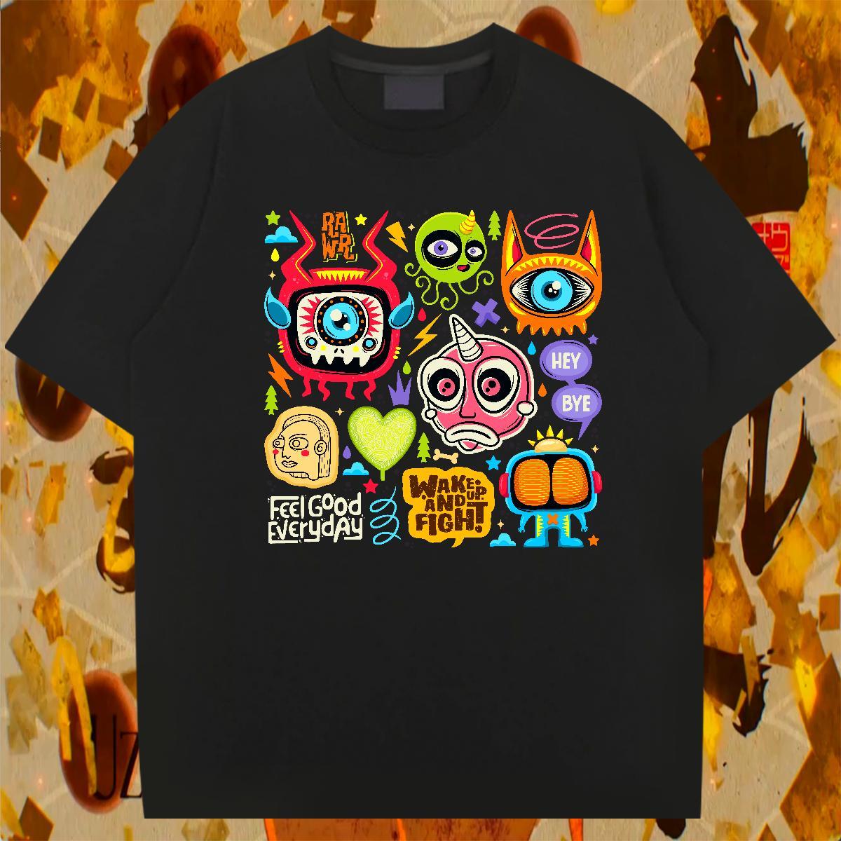 Designer Men Clothes T-Shirt Casual Beach 230g Cotton DIY Logo Oversized Breathable Short Sleeve ET Mens T Shirts Factory Direct Polos