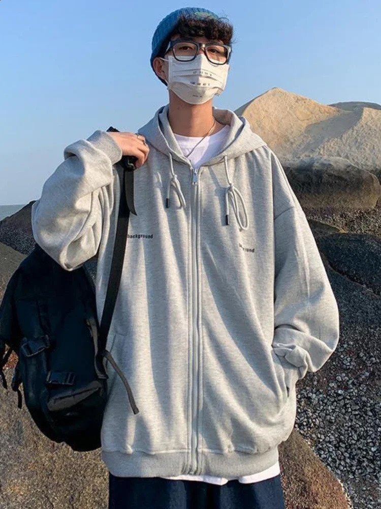 Zip Up Hoodie Sweatshirts for Men Women Harajuku Tracksuit Streetwear Casual Fashion Clothes Techwear Y2k Vintage 240812