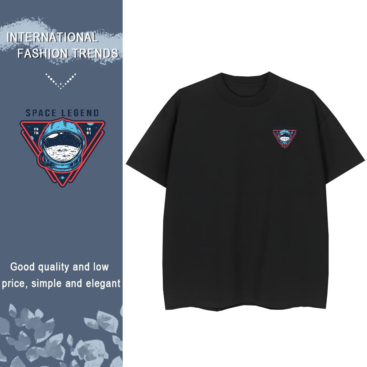 T shirt 230g 100% Cotton universe Street wear Hip Hop Breathable Crew Neck Custom Printed Tshirt for Man Woman 2024 New Brand Top Tees