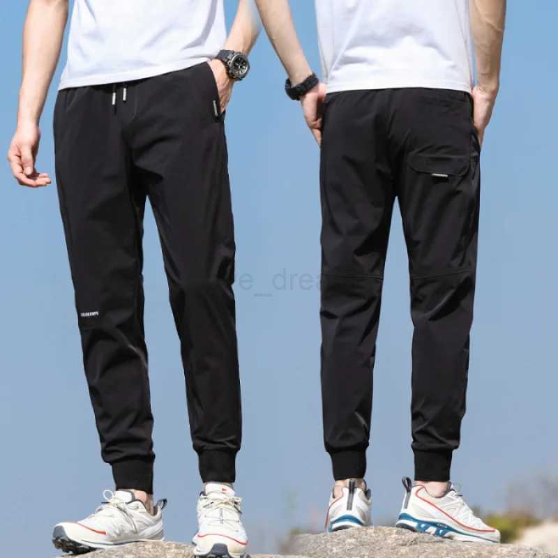Quick-Drying Track Pants Mens Summer Thin Fashion Printed Elastic Breathable Ankle-Tied Outdoor Casual Mountaineering PantsXJ240813