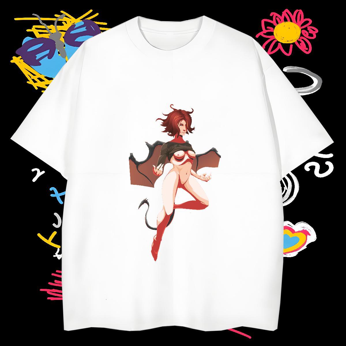 Men T Shirts 230g 100% Cotton portrait Outdoor Breathable Crew Neck Black Oversized Couples T Shirts 2024 DIY Soft Tops