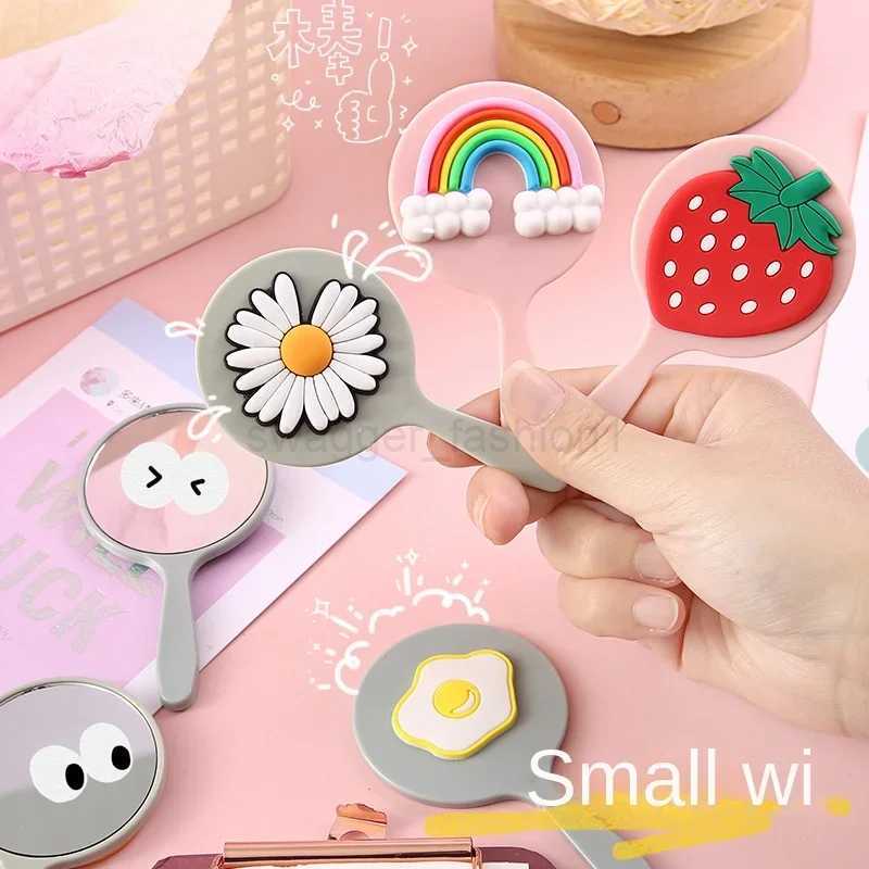 Mini Creative Cartoon Portable Traveling Makeup Mirror Korean Ins Fashion Sweet Cute Women Girls Face Make-up Handheld MirrorXJ240813