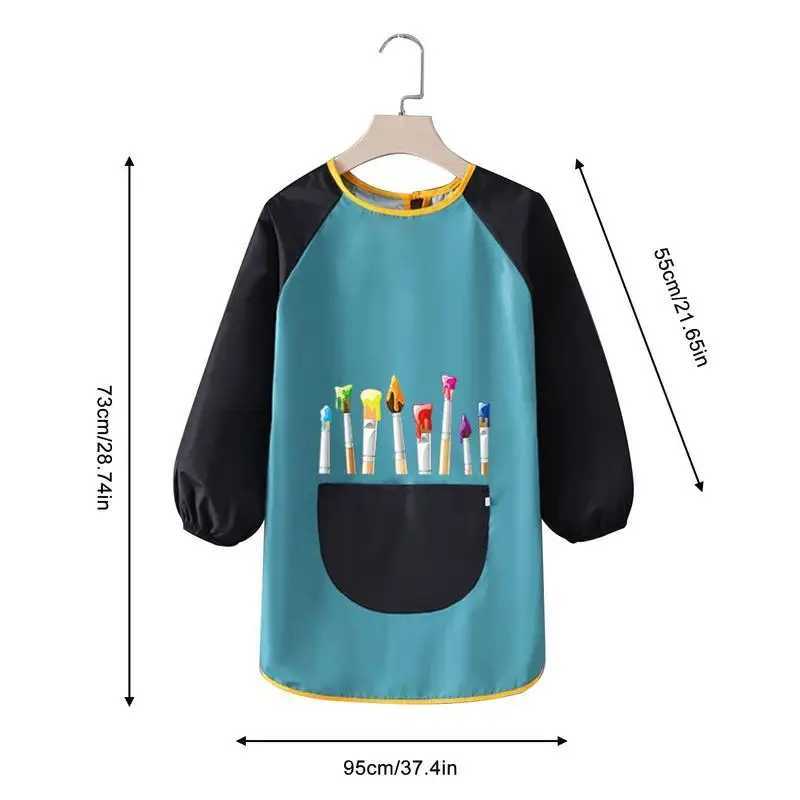 Bibs Burp Cloths Baby Kids Bibs Cute Children Baby Stuff Toddler Waterproof Long Sleeve Art Smock Feeding Bib Apron for Kids 0-6 YearsL4812