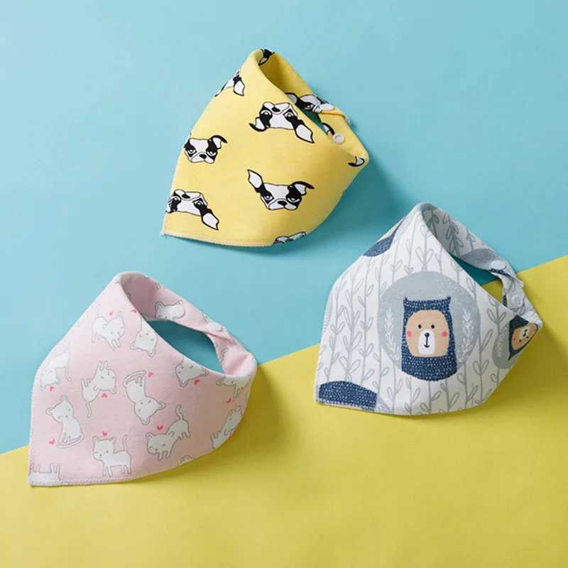 Bibs Burp Cloths Baby Bibs Cotton Baby Feeding Apron Triangle Cute Baby Bibs Girls Boys Cartoon Feeding Scarf Bib Collar Bib Burp Cloth FeedingL4812