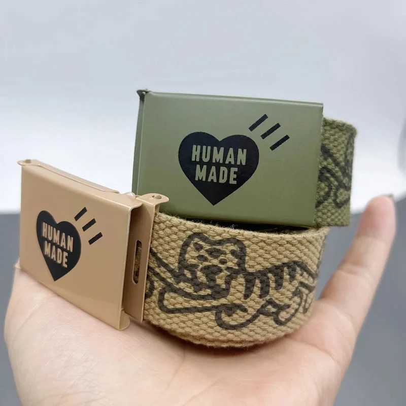 Womens casual canvas belt tiger structure belt girls outdoor belt waist belt cute new high-quality neutral canvas belt W240807
