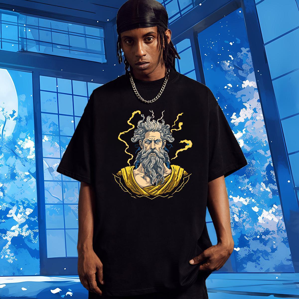 T Shirts Men 230g Cotton portrait Street Wear Breathable Soft Anime Men Tops Tees Classic Popular Tshirts