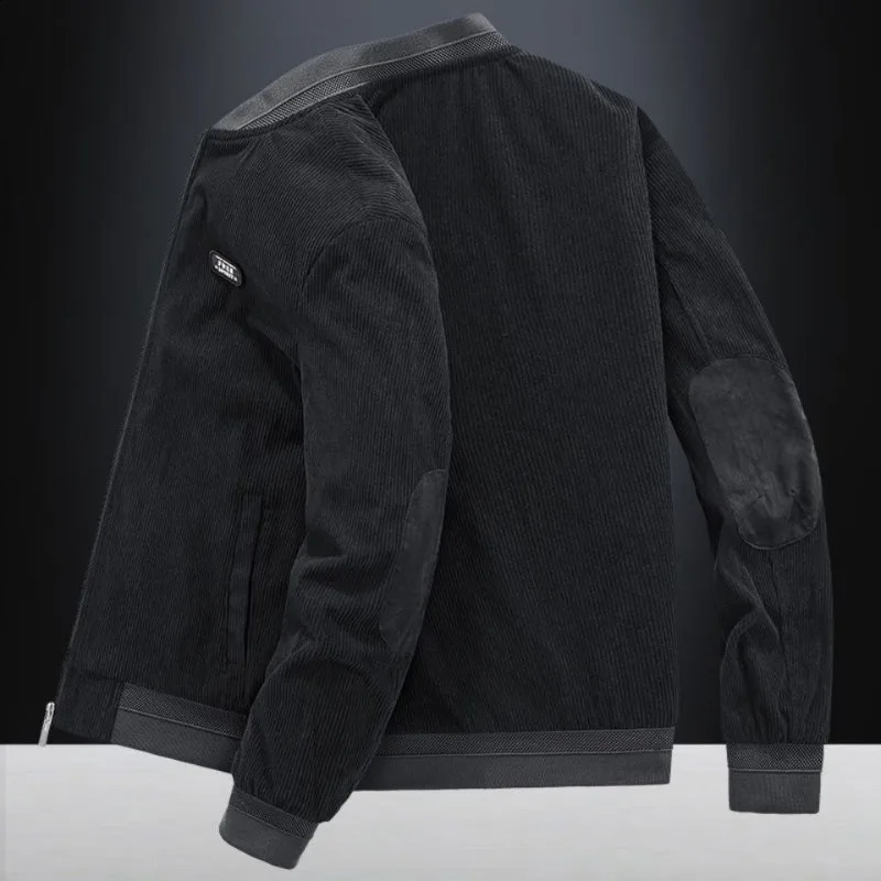 Mens casual thin jacket patch work pocket shoulder windproof stand collar retro autumn mens top 240812