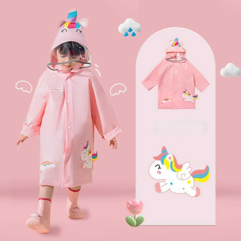 Childrens Raincoat Girls Students Boys Outdoor Thickened Female Kindergarten Portable Womens Poncho Baby Raincoat Y240810