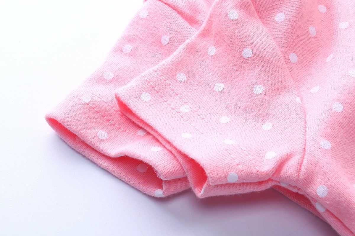5 pieces/batch of summer cartoon short sleeved baby girl tight fitting clothes 100% pure cotton newborn tight fitting clothes W240812