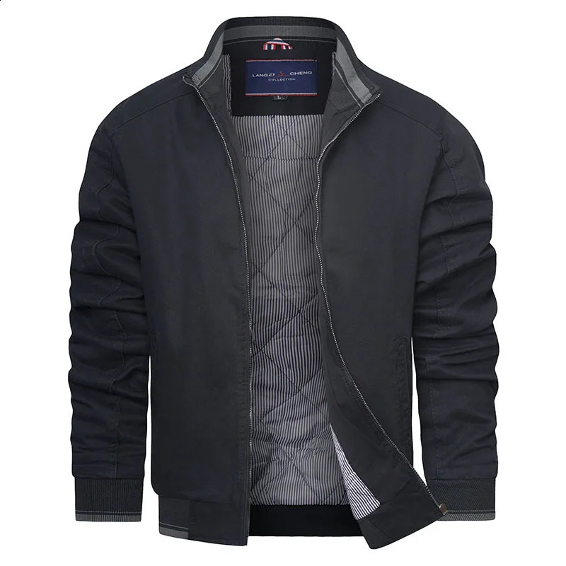 Autumn and winter cotton jacket mens solid color outdoor activity loose fashionable casual comfortable 240812