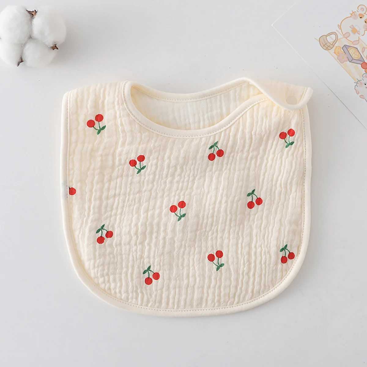 Bibs Burp Cloths New Gauze U-shaped Baby Bibs Cute 6 Layers Cotton Saliva Towel Newborn Burp Cloths Bandana Scarf for Boy Girl Feeding Drool BibL4812