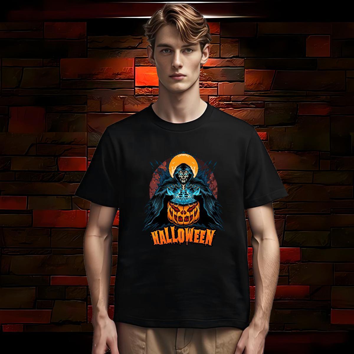 Men T Shirts 230g 100% Cotton pumpkin Sports Casual Breathable Crew Neck DIY Logo Oversized Men Tops Tees Fashion Design TOP Quality Polos
