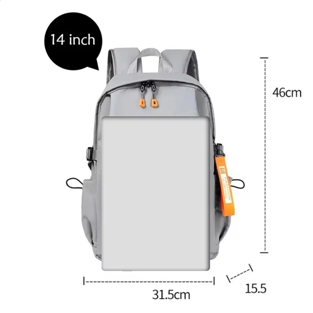 Oxford cloth mens backpack large capacity multilayer travel laptop with USB charging waterproof student 240813