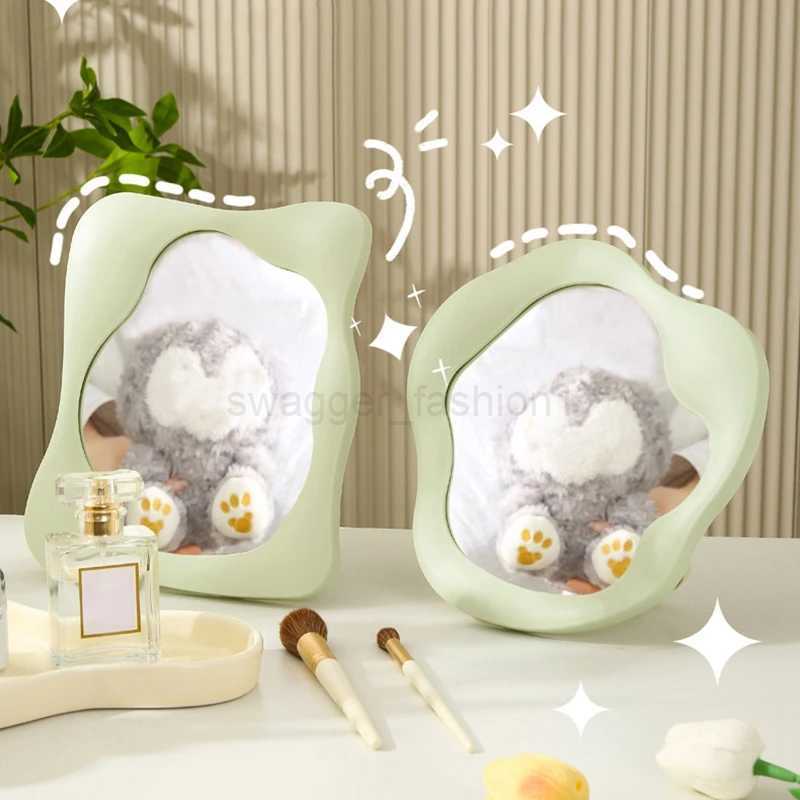 Irregular Shape Mirror Foldable Desktop Mirror Adjustable Angle Cosmetic Vanity Mirrors Cute Makeup Full Body Mirrors XJ240813