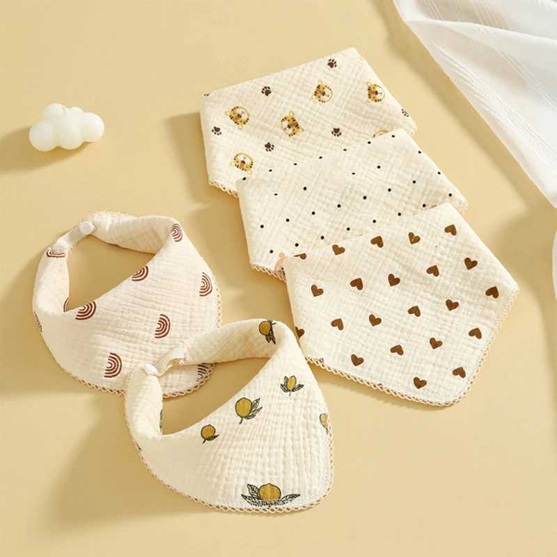 Bibs Burp Cloths Muslin Baby Bibs Bandana Drool Bibs Cotton Saliva Towel Feeding Burp Cloths Neckerchief Bandana for Teething Drooling DropshipL4812