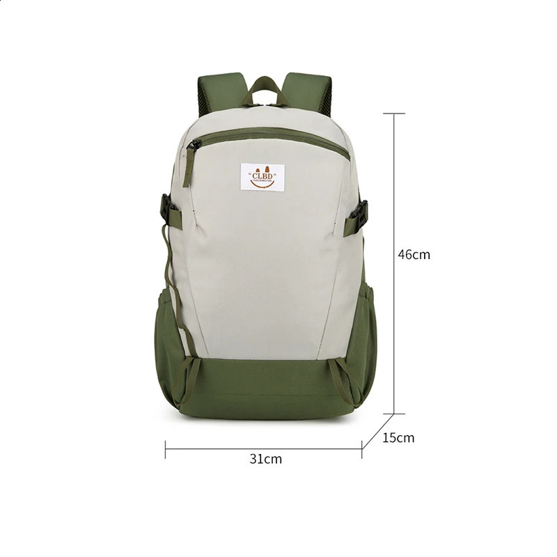 VC Contrasting Color Hiking Backpack for Outdoor Travel Waterproof Lightweight Mens Daily Versatile Unisex Edition 240813
