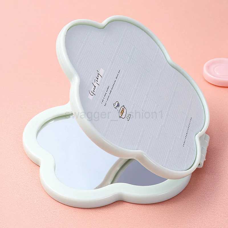 Foldable Makeup Mirror Mini Flowers Makeup Vanity Mirror Portable Hand Mirrors Double-Side Compact Mirror Pocket Cosmetic MirrorXJ240813