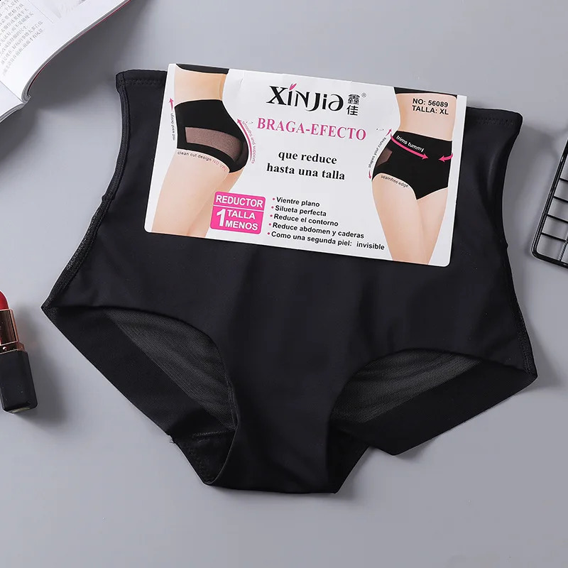 Mid waist trainer with thin body shape womens shaping and weight loss pants Fajas Colombianas hip lift abdominal control underwear 240812