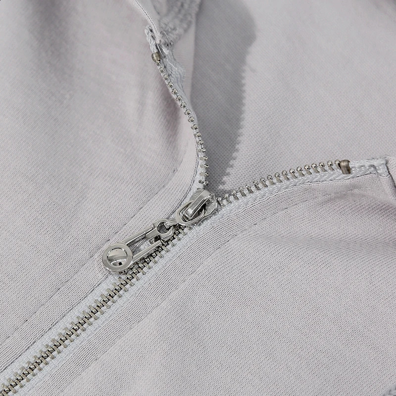 100% Cotton WomenS Sweatshirt Casual Zip Up Hoodie Streetwear Pullover WomenS Clothing 240812