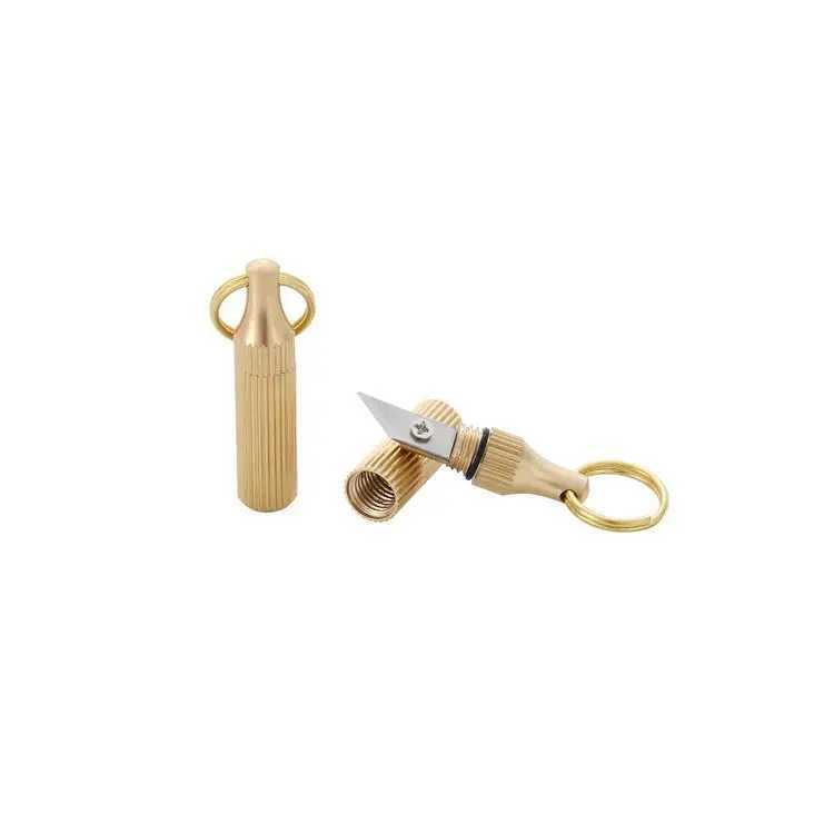 Keychain Knife Pocket Capsule Portable Survival EDC Tool Keychain Outdoor Emergency Paper Stationery Box Opener Cutter W240808