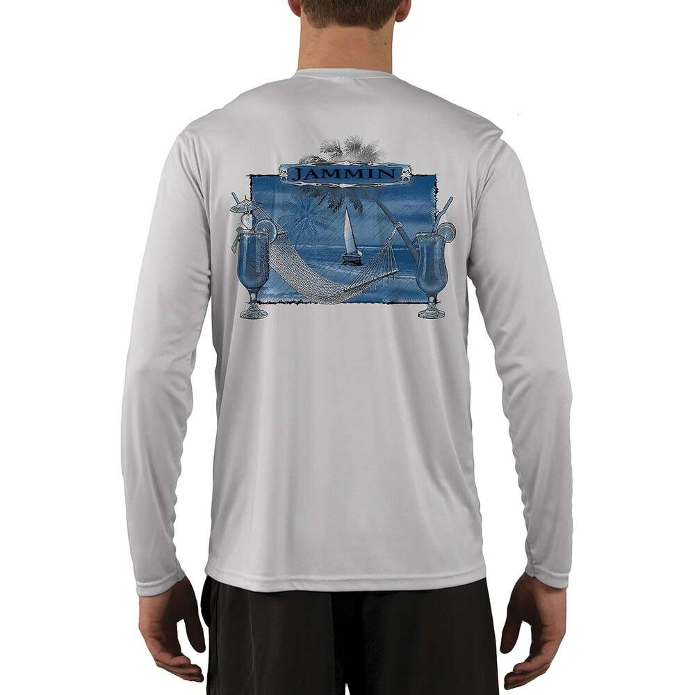 Long Sleeve Shirts For Men Sweatshirt Island Lifestyle Jammin T-Shirt Pearl Grey T Shirt Graphic Tee Streetwear Casual Tops Clothes sweatshirts