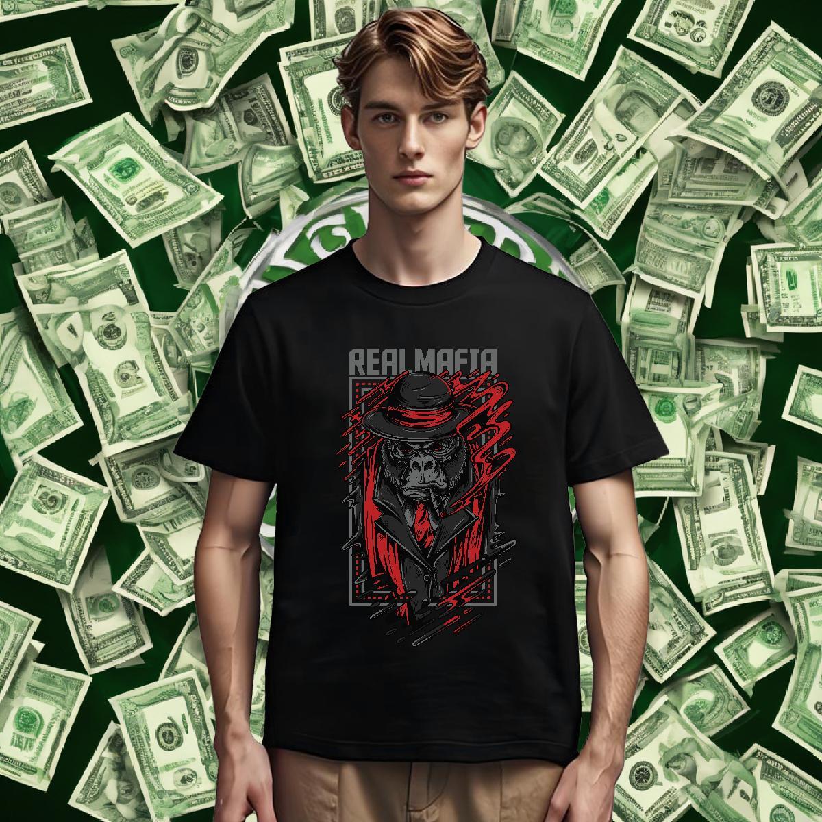 T shirt 230g Cotton chimpanzee Daily Wear Breathable Crew Neck Custom Printed Men Tees Wholesale Cool Design Top Tees