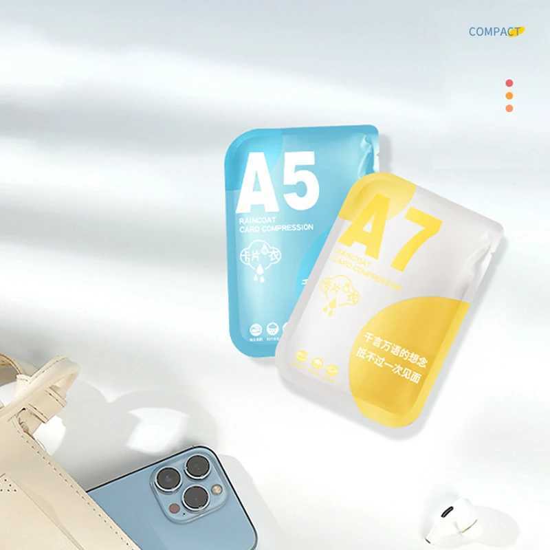 Portable Card Raincoat Disposable Adult Kids Rainwear Outdoor Hiking Travel Waterproof Thickened Poncho Camping Rain Cover Y240810