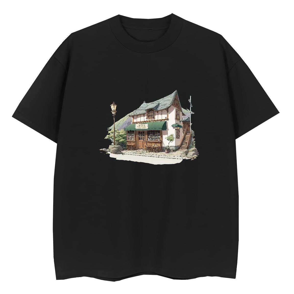Unisex T-Shirts House Breathable Hip Hop Street Plus Size Custom 230g Cotton Couples T Shirts Fashion Design Clothings
