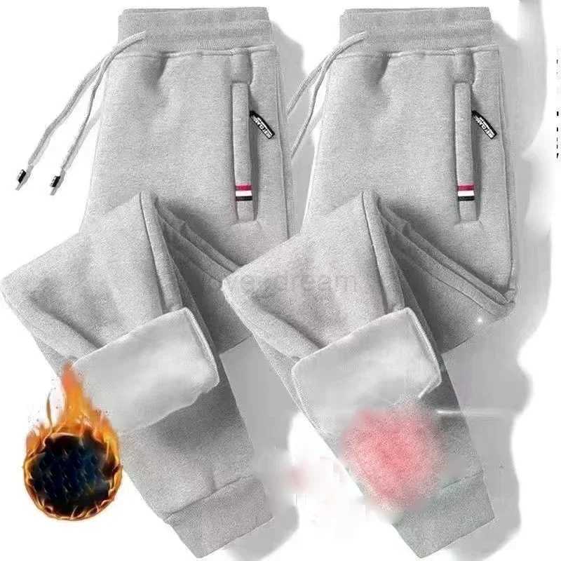 Autumn Winter Thickened Sports Pants for Men Warm Casual Joggers Pants Loose Leggings for Men SweatpantsXJ240813