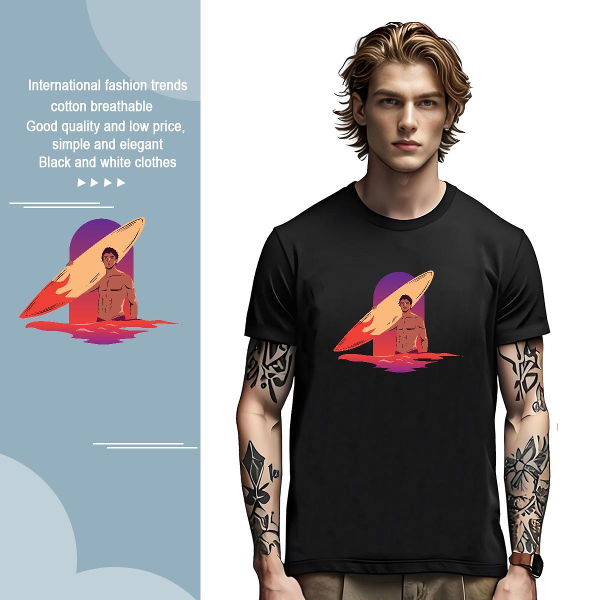 Men T Shirts 230g Cotton portrait Daily Wear Breathable Short Sleeve Skull Couples T Shirts New Designer Clothes