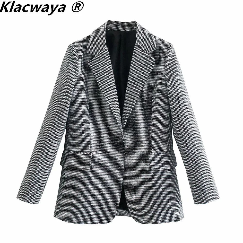 Klacwaya Womens Fashion Two Piece Set Retro Single Button Long Sleeve Checkered Sports Shirt High Waist ALine Skiwear 240812