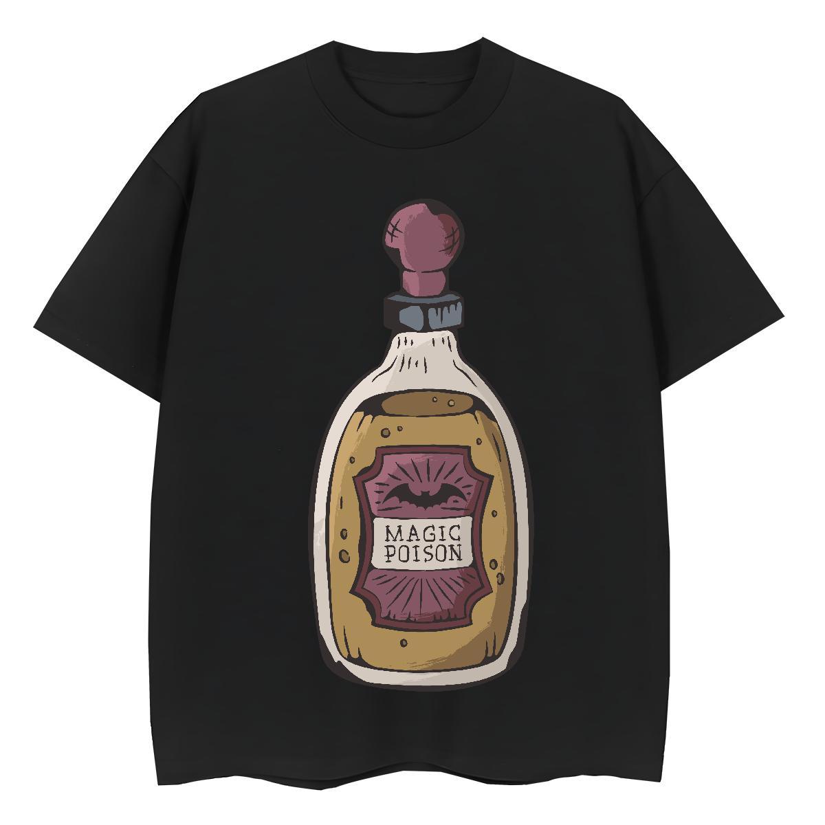 Cool Design T-Shirts bottle Short Sleeve O-Neck Beach Customized Print 230g Cotton Mens Tshirts Fashion Design Tees Shirts