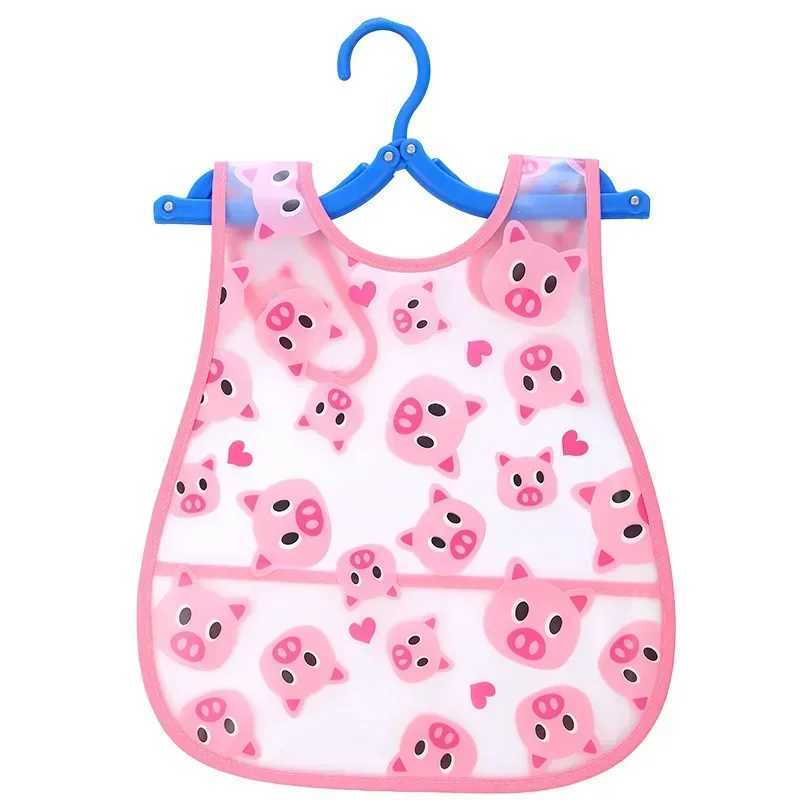 Bibs Burp Cloths New Adjustable Baby Bibs Stuff Kerchief Bandanas Stuff EVA Plastic Waterproof Lunch Feeding Cute Cartoon Children Apron BurpL4812