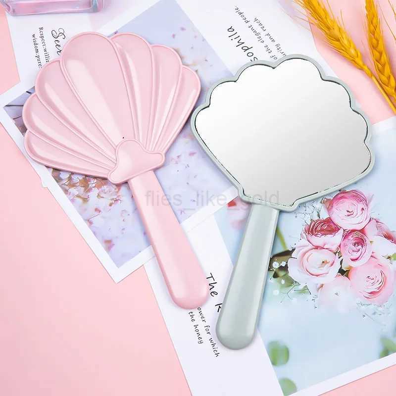 Makeup Mirror Ins 3D Shell Handheld Makeup Mirror Spa Salon Makeup Handheld Compact Mirror Suitable for Women Cute Girl Gifts W240813