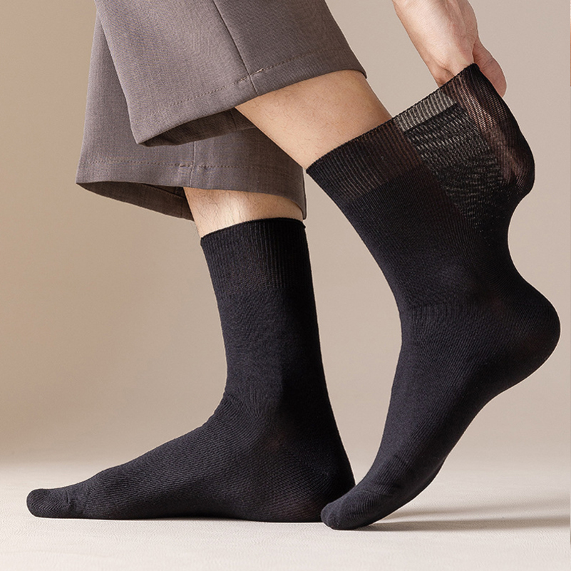 6Pairs Comfortable and Supportive Diabetic Socks for Men and Women Moisture wicking Cotton Fabric Non-binding Top business socks o240812