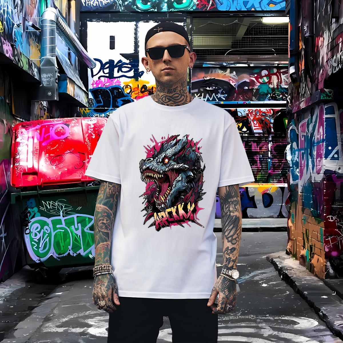 Man T Shirts 100% Cotton 230g Street wear Hip Hop Breathable Short Sleeve Customized Couples T Shirts Fashion Cool Tees Shirts