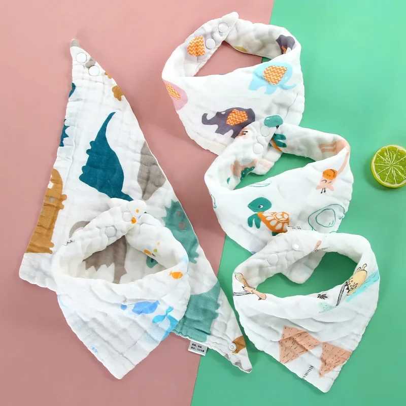 Bibs Burp Cloths Baby Infant Muslin Cotton Bib Baby Bandana Bibs Triangle Scarf Feeding Saliva Towel Feeding Drool Bibs Burp Cloth AccessoriesL4812